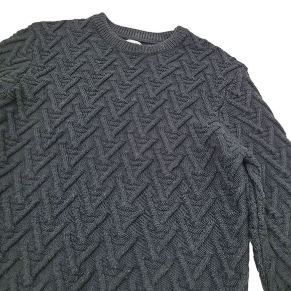 2/$20 Zara Top Fashion Black Crewneck Sweater Size: M - Picture 3 of 5